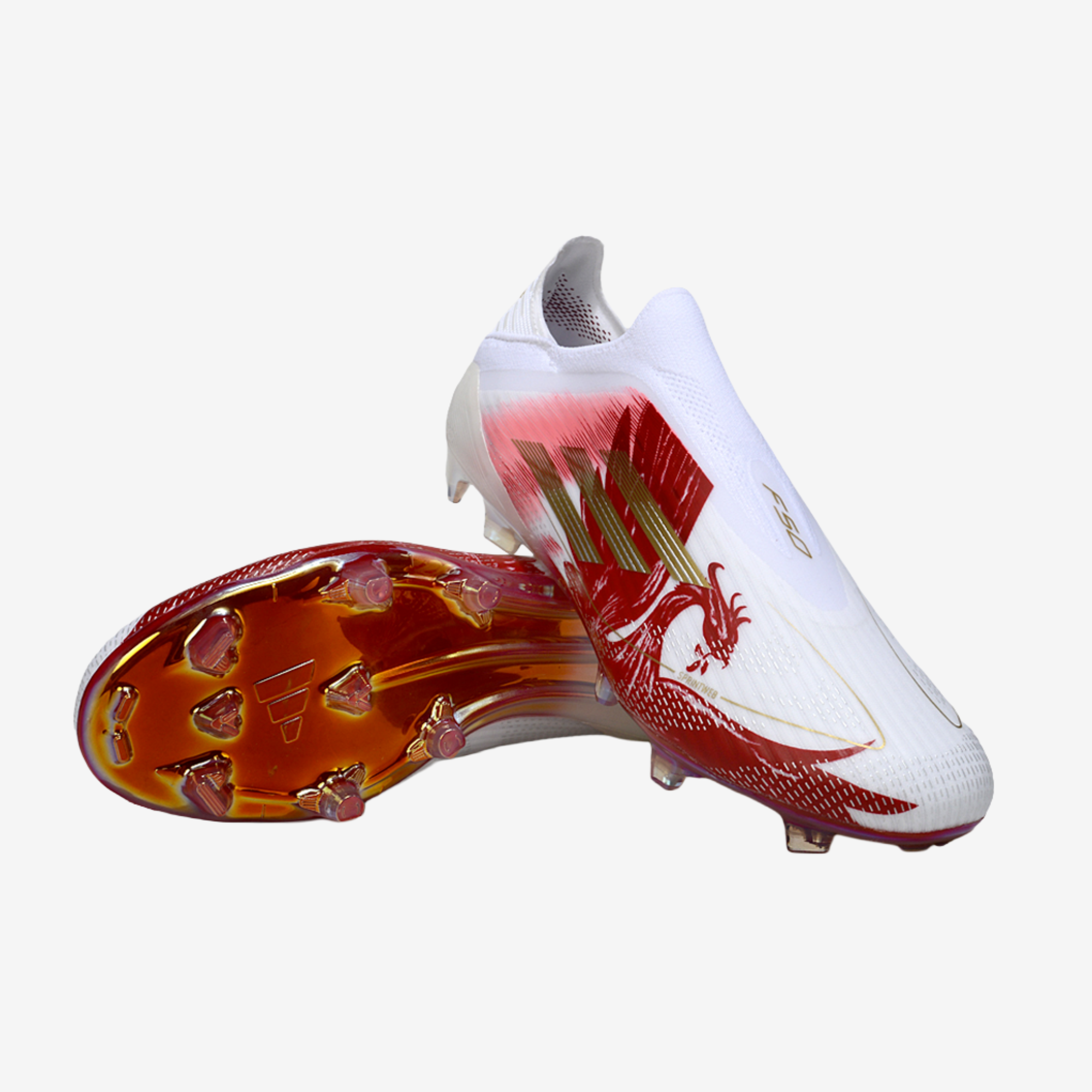 ADIDAS F50 ELITE LACELESS FG - RED DRAGON